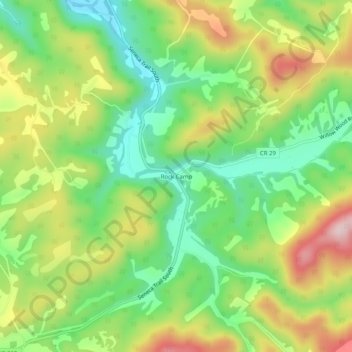 Rock Camp topographic map, elevation, terrain