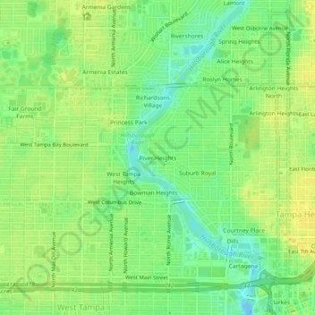 River Heights topographic map, elevation, terrain