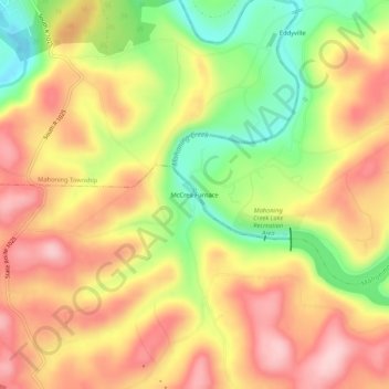 McCrea Furnace topographic map, elevation, terrain