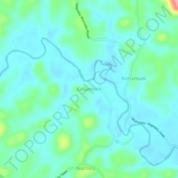 Kallumotte topographic map, elevation, terrain