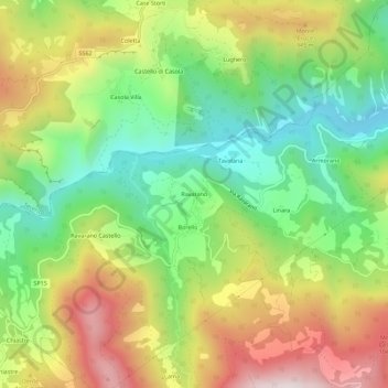 Ravarano topographic map, elevation, terrain