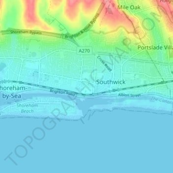 Kingston Buci topographic map, elevation, terrain