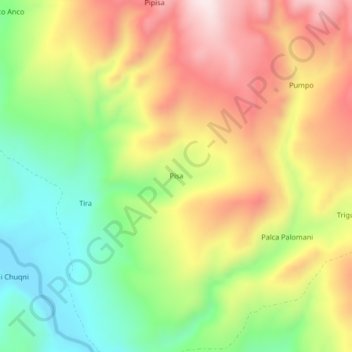 Pisa topographic map, elevation, terrain