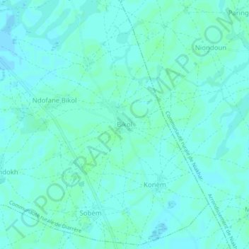 Bikol topographic map, elevation, terrain