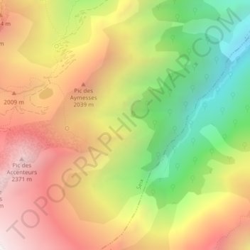 Sarrat de Réjau topographic map, elevation, terrain