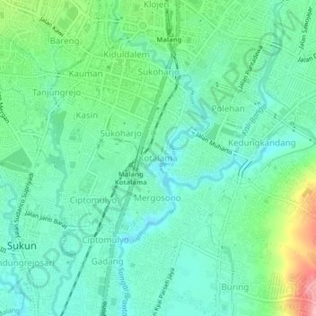 Kotalama topographic map, elevation, terrain