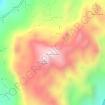 Buttu Pedamaran topographic map, elevation, terrain
