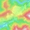 Thinke topographic map, elevation, terrain