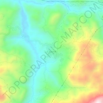 Chamil topographic map, elevation, terrain