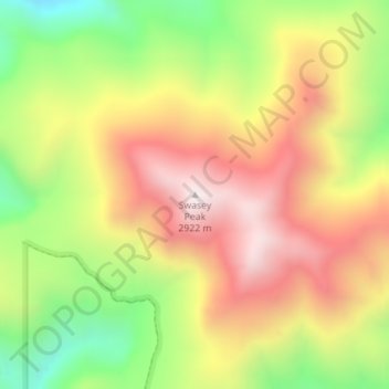 Swasey Peak topographic map, elevation, terrain
