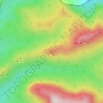 Stern topographic map, elevation, terrain