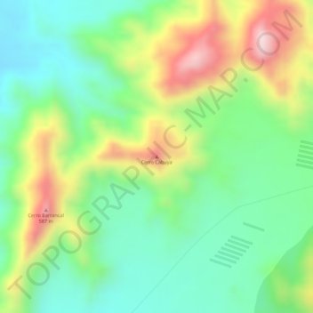 Cerro Cabuya topographic map, elevation, terrain