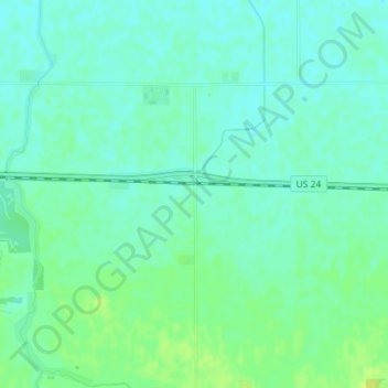 Perkins topographic map, elevation, terrain