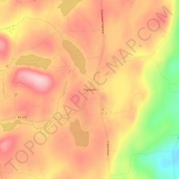 Poyntelle topographic map, elevation, terrain