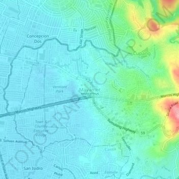Mayamot topographic map, elevation, terrain