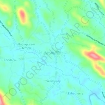 Ramapuram topographic map, elevation, terrain