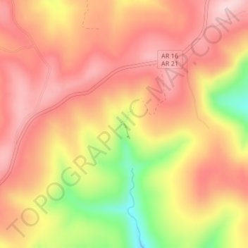 Glory Hole topographic map, elevation, terrain