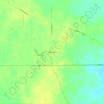 Wilkinson topographic map, elevation, terrain