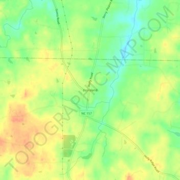 Berryland topographic map, elevation, terrain