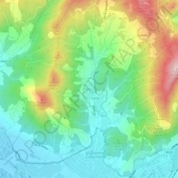 Figline topographic map, elevation, terrain