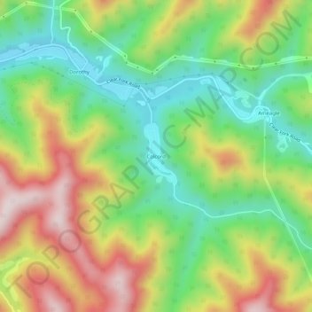 Colcord topographic map, elevation, terrain