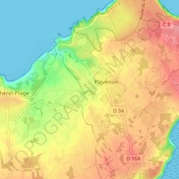 Le Bourg Neuf topographic map, elevation, terrain