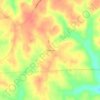 Damascus topographic map, elevation, terrain