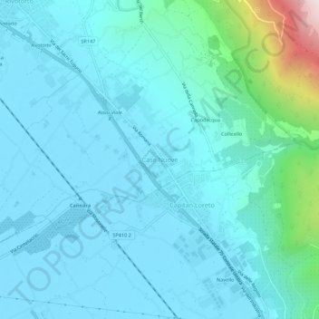Case Nuove topographic map, elevation, terrain