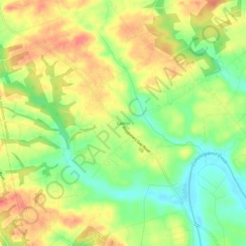 Caprivi topographic map, elevation, terrain