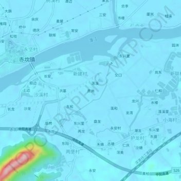 Guizhou topographic map, elevation, terrain