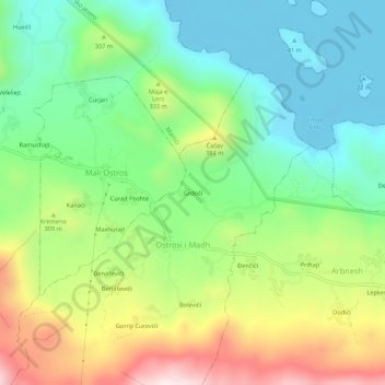 Grdoči topographic map, elevation, terrain