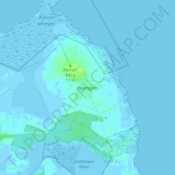 Wampen topographic map, elevation, terrain