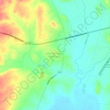 Saint Michaels topographic map, elevation, terrain