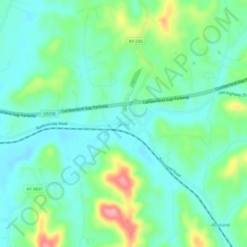 Gray topographic map, elevation, terrain