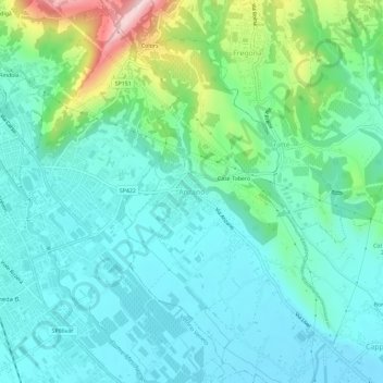 Anzano topographic map, elevation, terrain