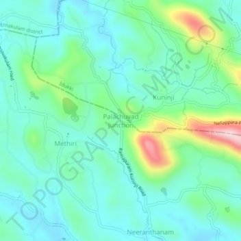 Palachuvad Junction topographic map, elevation, terrain