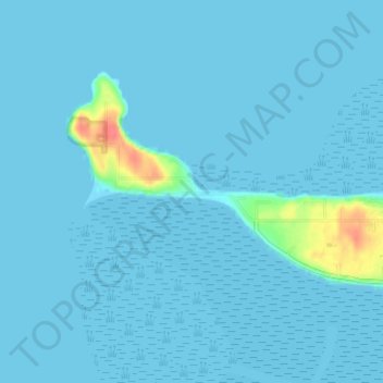 Samish Island topographic map, elevation, terrain
