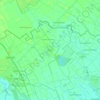 Pairana topographic map, elevation, terrain