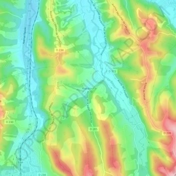 Rapatout topographic map, elevation, terrain