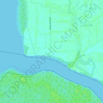 Jharkhali topographic map, elevation, terrain