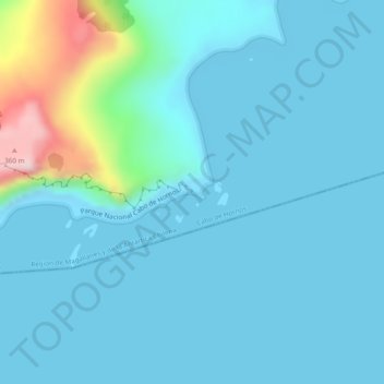 Cape Horn topographic map, elevation, terrain