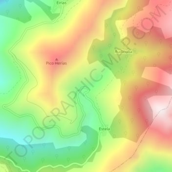 Pontepedra topographic map, elevation, terrain