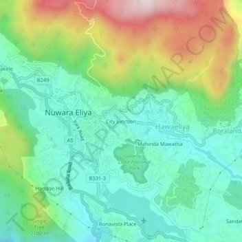 City Junction topographic map, elevation, terrain