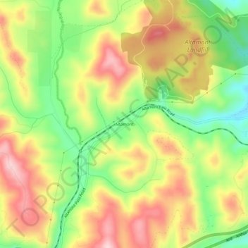 Altamont topographic map, elevation, terrain