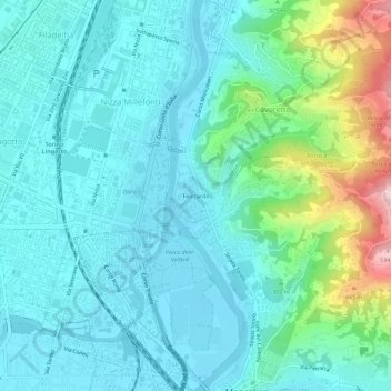 Fioccardo topographic map, elevation, terrain