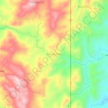 Patrocenio topographic map, elevation, terrain
