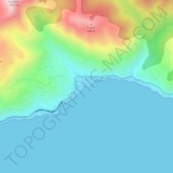 Ήλια topographic map, elevation, terrain
