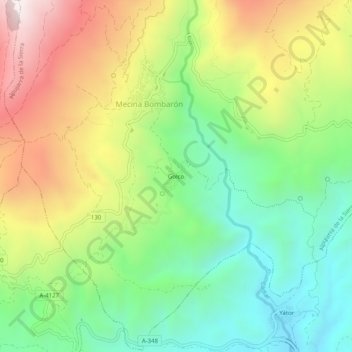 Golco topographic map, elevation, terrain