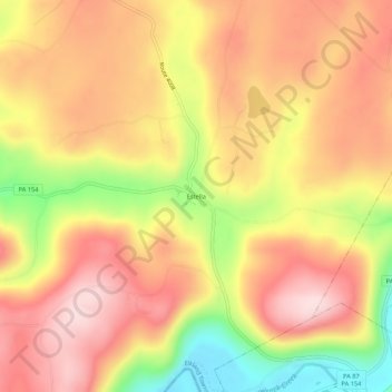 Estella topographic map, elevation, terrain