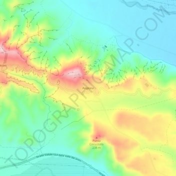 Anglona topographic map, elevation, terrain